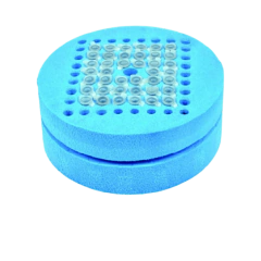 PLATAFORMA PARA 70 X 0,2ML MICROTUBOS (PCR) COM 5 MM PARA OS AGITADORES VÓRTEX MODELOS BIOMIX-25P-IC E BIOMIX-30S-IC