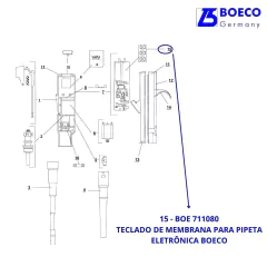 TECLADO DE MEMBRANA PARA MICROPIPETA ELETRÔNICA BOECO – CÓDIGO BOE 711080 - comprar online