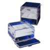 CÂMARA CO2 DE BANCADA COM 1 COMPARTIMENTO (CUBÍCULO) DIMENSÕES 155 MM ALTURA X 305 MM LARGURA X 305 MM PROFUNDIDADE EM ACRÍLICO TRANSPARENTE, ENTRADA E SAÍDA DE GÁS, EQUIPADA COM 2 PRATELEIRAS - MODELO: LAB-CO2/850-LCS-IC