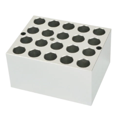 BLOCO PARA 20 TUBOS DE 13 MM PARA USO COM OS BANHOS SECOS BIODKT200-1-IC, BIODKT200-2-IC, BIODKT200-4-IC E DKT-200-4-PCR-IC - CÓDIGO DT-05