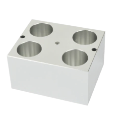 BLOCO PARA 4 TUBOS DE 28 MM PARA USO COM OS BANHOS SECOS BIODKT200-1-IC, BIODKT200-2-IC, BIODKT200-4-IC E DKT-200-4-PCR-IC - CÓDIGO DT-11