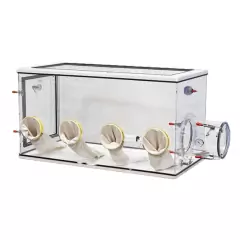CÂMARA GLOVE-BOX COM CÂMARA DE TRANSFERÊNCIA, DIMENSÕES INTERNAS 1524 X 740 X 810 MM, PORTA LATERAL DE ACESSO PLANA, COMPLETAMENTE SELADA PARA ISOLAMENTO BÁSICO E/OU CONTENÇÃO – MODELO 810-SG40
