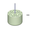 ADAPTADOR REDONDO PARA 12 TUBOS DE 15 ML COMPATÍVEL COM ROTOR HORIZONTAL MOD 12.870 PARA USO COM CENTRÍFUGAS MOD 380/380 R (JOGO COM 4 PEÇAS). MODELO: 14846-IC