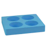 BLOCO (PLATAFORMA) PARA 4 FRASCOS DE 500 ML PARA USO COM O AGITADOR E HOMOGENEIZADOR MODELO TS80D - CÓDIGO TS80-A