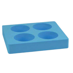 BLOCO (PLATAFORMA) PARA 4 FRASCOS DE 500 ML PARA USO COM O AGITADOR E HOMOGENEIZADOR MODELO TS80D - CÓDIGO TS80-A