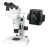 ESTÉREO MICROSCÓPIO TRINOCULAR C/ ZOOM AUMENTO MÁX 480X EPI-FLUORESCÊNCIA ILUMINAÇÃO DIASCÓPICA E EPISCÓPICA LÂMPADA LED