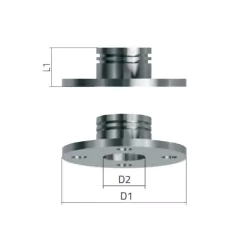 ADAPTADOR DE FLANGE PARA AMPLIFICADORES SH100G/SH200G/SH400G, COMPATÍVEL COM SONDAS DE 2 A 25 MM DE DIÂMETRO – CÓDIGO FA-3-G