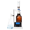 DISPENSADOR AUTOMÁTICO ELETRÔNICO, FAIXA DE VOLUME PROGRAMÁVEL DE 0,01ML ATÉ 99,99ML, COM UNIDADE DE CONTROLE DIGITAL MOTORIZADA, PARA USO COM DIVERSOS TIPOS DE LÍQUIDOS, ÁCIDOS, REAGENTES NÃO AGRESSIVOS, ACOMPANHA ADAPTADORES PARA ACOPLAMENTO AO TOPO (BOCAL) DE FRASCOS REAGENTES - MODELO: DFLOW-IC