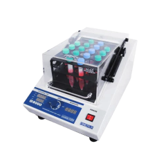 INCUBADORA DIGITAL COM AGITAÇÃO ORBITAL , AQUECIMENTO ATÉ 65ºC COM CAPACIDADE PARA 12 TUBOS CÔNICOS DE 50ML (FALCON) OU 16 TUBOS, CÔNICOS DE 15ML (FALCON). VELOCIDADE REGULÁVEL 60-600RPM, COM TIMER. MODELO CONFIDO-S50H