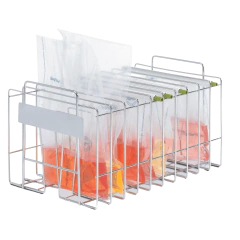 RACK PARA ARMAZENAMENTO DE 10 SACOS (400mL) DE HOMOGENEIZAÇÃO (STOMACHER) SEM A BANDEJA PARA RETENÇÃO DE LÍQUIDOS - MODELO BAGRACK 400