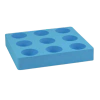 BLOCO (PLATAFORMA) PARA 9 FRASCOS DE 100 ML PARA USO COM O AGITADOR E HOMOGENEIZADOR MODELO TS80D - CÓDIGO TS80-C
