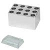 BLOCO 12X0,5ML MICROTUBOS (8 MM DIÂMETRO) COM TAMPA TRANSPARENTE PARA USO COM OS BANHOS SECOS MODELOS BIOBTC-100D-IC E BIOBTH-100D-IC - CÓDIGO: BIOBT-B-IC