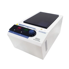 BANHO SECO DIGITAL, SEM AGITAÇÃO, SOMENTE AQUECIMENTO DE 5ºC ACIMA DA TEMPERATURA AMBIENTE ATÉ 150ºC, CAPACIDADE PARA 2 BLOCOS, COM TIMER, CAPACIDADE TOTAL PARA 2 MICROPLACAS PCR 96 POÇOS - MODELO: ALB-H2-1I-IC