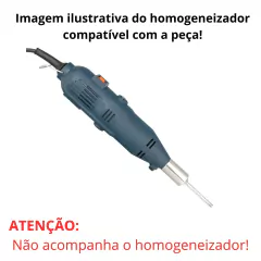 HASTE DE ROSCA COM ESTATOR E ROTOR 10MM PARA USO NO HOMOGENEIZADOR HOMOMIX D-130/ULTRA STIRRER ULTRA-80 - comprar online