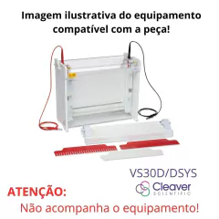 PLACA DE VIDRO ENTALHADA COM ESPAÇADOR FIXO DE 0,75 MM DE ESPESSURA PARA CUBAS VERTICAIS 30X22CM MODELOS VS30D E VS30DSYSMARCA CLEAVER SCIENTIFIC (PCT COM 2) – CÓDIGO VS30NGS0.75 - comprar online