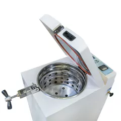 AUTOCLAVE VERTICAL DIGITAL CÂMARA 40X80CM 100L COM LCD/TAMPA AÇO INOX,MANÔMETRO/3 CESTOS/IMP. TÉRMICA/BOMBA VÁCUO 220V - comprar online