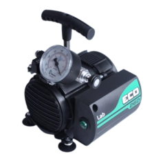BOMBA DE VÁCUO VAZÃO 26 LITROS POR MINUTO COM 1 PISTÃO ISENTO DE ÓLEO, 1 VACUÔMETRO, 220 VOLTS - MODELO: ECO-260-LAB-STANDARD