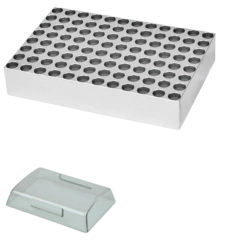 TAMPA DE ACRÍLICO PARA USO COM OS BLOCOS BIOBT-A, BIOBT-B, BIOBT-C, BIOBT-D e BIOBT-E COMPATÍVEIS COM OS BANHOS SECOS MODELOS BIOBTC-100D-IC E BIOBTH-100D-IC - CÓDIGO BIOBT-SC - Biosystems Importadora Ltda