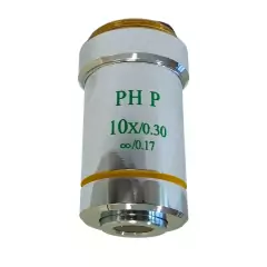 OBJETIVA ACROMÁTICA 10X ÓTICA INFINITA CONTRASTE DE FASE POSITIVO PH10 PARA MICROSCÓPIOS BIOVAL