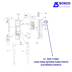 CAPA (TAMPA) PARA BATERIA PARA MICROPIPETA ELETRÔNICA BOECO – CÓDIGO BOE 712961 - comprar online