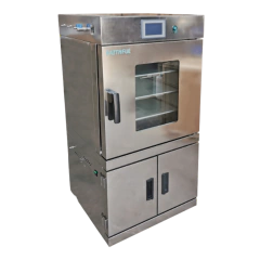 ESTUFA SECAGEM À VÁCUO AUTOMÁTICA, PRECISÃO TOUCH SCREEN, PARA USO COM MATERIAIS DE FÁCIL DECOMPOSIÇÃO/ OXIDAÇÃO E SENSÍVEIS AO CALOR/ TEMPERATURA ATÉ 250ºC CÂMARA PARA 52 LTS, COM BOMBA DE VÁCUO - MODELO DZB-DZ-2BLT