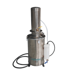 DESTILADOR DE ÁGUA VAZÃO 10 LITROS/HORA COM PÉS, CORPO, CÚPULA E TAMPA EM AÇO SAE 1020 COM TRATAMENTO ANTICOROSIVO, DESLIGAMENTO AUTOMÁTICO EM CASO DE FALTA DE ÁGUA, PARA USO EM CIMA DE BANCADA - MODELO DZ-10L-III - comprar online