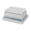 BLOCO DE AQUECIMENTO COM CAPACIDADE PARA 01 MICROPLACA DE PCR 96 POÇOS OU TIRAS C/ 8 LUGARES PARA MICROTUBOS DE 0,2ML PARA USO COM OS BANHOS SECOS MODELOS ALB-H1/ALB-H2/ALB-H4/ALB-C1 DA MARCA FINE PCR - CÓDIGO: AB100-PCR96