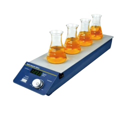 AGITADOR MAGNÉTICO DIGITAL MULTIPOSIÇÕES SEM AQUECIMENTO COM CAPACIDADE PARA AGITAR ATÉ 4X400ML (H2O) RECIPIENTES SIMULTANEAMENTE VELOCIDADE REGULÁVEL 200 A 1.200 RPM, MODELO BIOSP-100