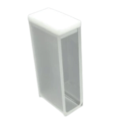 CUBETA DE QUARTZO RETANGULAR VOLUME 7ML USO UNIVERSAL PASSO ÓTICO 20MM COM TAMPA - MODELO Q-5