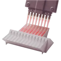 Reservorio (coxin) para micropipetas multicanal, doble cara, pozo único o con divisiones en poliestireno blanco de 50ml