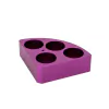 BLOCO TRIANGULAR ROXO PARA 4 TUBOS DE 20ML, Ø28MM X 24MM, PARA AGITADORES MAGNÉTICOS COM AQUECIMENTO MARCA DLAB