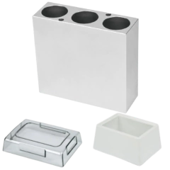 BLOCO 3X50ML MACROTUBOS (29,2 MM DIÂMETRO) COM TAMPA TRANSPARENTE PARA USO COM OS BANHOS SECOS MODELOS BIOBTC-100D-IC E BIOBTH-100D-IC - CÓDIGO: BIOBT-G-IC