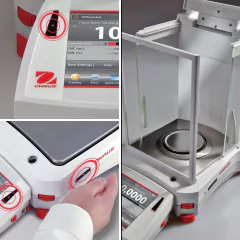 BALANÇA ANALÍTICA, CAPACIDADE 120 GRAMAS, SENSIBILIDADE 0,1MG, CALIBRAÇÃO INTERNA AUTOMÁTICA, TELA SENSÍVEL AO TOQUE "TOUCHSCREEN" EM CONFORMIDADE COM PROCEDIMENTOS GLP/GMP, COM ABERTURA E FECHAMENTO AUTOMÁTICO DA CÂMARA POR SENSOR DE PROXIMIDADE, SAÍDA USB - MODELO EX124/AD - Biosystems Importadora Ltda