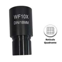 OCULAR MICROMÉTRICA, AUMENTO 10X, CAMPO DE VISÃO 18MM, COM QUADRANTE PARA USO COM MICROSCÓPIOS BIOVAL L1000 - comprar online