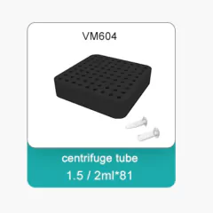 PLATAFORMA PARA 81 X 1,5ML OU 81 X 2ML MICROTUBOS DE CENTRÍFUGA PARA USO COM O AGITADOR VORTEX VM-600-MAX DA BIOMIXER