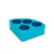 BLOCO TRIANGULAR AZUL P/ 4 TUBOS 30ML, Ø28MM X 30MM, P/ AGITADORES MAGNÉTICOS C/ AQUECIMENTO DLAB