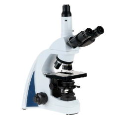 MICROSCÓPIO BIOLÓGICO TUBO TRINOCULAR ARTICULÁVEL, AUMENTO 1000X COM 05 OBJETIVAS PLANACROMÁTICAS ÓTICA INFINITA (IOS) CORRIGIDAS 4X/10X/20X/40X/100X, ILUMINAÇÃO POR LÂMPADA "LED", 3 WATTS, CENTRALIZAÇÃO PELO SISTEMA "KOHLER" COM INTENSIDADE REGULÁVEL - MODELO: IC2100-T5-PLANA-K-1000X-IC