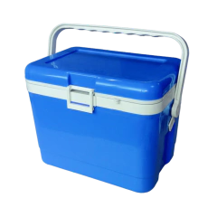 CAIXA TÉRMICA PARA TRANSPORTE DE AMOSTRAS BIOLÓGICAS, CAPACIDADE 17L, TEMPERATURA ENTRE 2°C - 8°C, COM TERMÔMETRO DIGITAL, TAMPA COM TRAVA, ACOMPANHA 2 RECIPIENTES PARA CONGELAMENTO DE LÍQUIDO - MODELO: LCX-17L-IC - Biosystems Importadora Ltda
