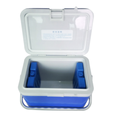 CAIXA TÉRMICA PARA TRANSPORTE DE AMOSTRAS BIOLÓGICAS, CAPACIDADE 17L, TEMPERATURA ENTRE 2°C - 8°C, COM TERMÔMETRO DIGITAL, TAMPA COM TRAVA, ACOMPANHA 2 RECIPIENTES PARA CONGELAMENTO DE LÍQUIDO - MODELO: LCX-17L-IC - loja online