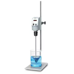 AGITADOR MECÂNICO DIGITAL COM MOTOR A PROVA DE EXPLOSÃO, 40L, 50-2200RPM COM SUPORTE E 4 HÉLICES DIFERENTES