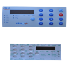 ETIQUETA PARA O PAINEL DA CENTRÍFUGA MARCA MICROSPIN MODELO MS43 - CÓDIGO ET-MS43