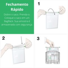 BAGCLIP (CLIPE) PARA FECHAMENTO DE SACOS PLÁSTICOS STOMACHER DE 400 ML (PACOTE COM 5 UNIDADES) – REFERÊNCIA 231040 - Biosystems Importadora Ltda