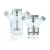 FRASCO SPINNER 6000ML 2 SAÍDAS LATERAIS IMPULSOR PÁ S/ JAQUETA ÁGUA TAMPA ROSCA BOROSSILICATO 3.3 AUTOCLAVÁVEL (CX 1 FR)