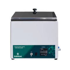 BANHO MARIA DIGITAL COM CIRCULAÇÃO INTERNA TEMPERATURA DE TRABALHO 5ºC ACIMA DA AMBIENTE ATÉ 100ºC, VOLUME 30 LITROS, CÂMARA INTERNA EM AÇO INOX MEDINDO 20CM X 50CM X 30CM, COM TAMPA - MODELO SSDC/30L