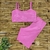Conjunto Top Básico e Short Básico Rosa Chiclete - Camila Alves Beachwear