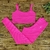 Conjunto Fitness Top Básico e Calça Básica Zig zag Rosa Neon - Camila Alves Beachwear