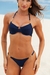Top Callas e Tanga Fio Dental Argola Cancún Azul Marinho