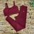 Imagem do Conjunto Fitness Top Básico e Calça Básica Marsala Canelado