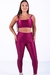 Conjunto Fitness Top Básico e Calça Básica Zig zag Uva