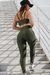 Conjunto Fitness de Compressão Top Básico e Calça Básica Verde Militar - loja online